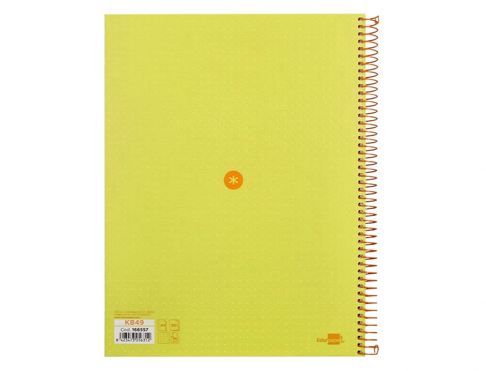 Cuaderno espiral a4 micro antartik dots tapa forrada 80h 90 gr rayado puntos 1 banda 4 taladros