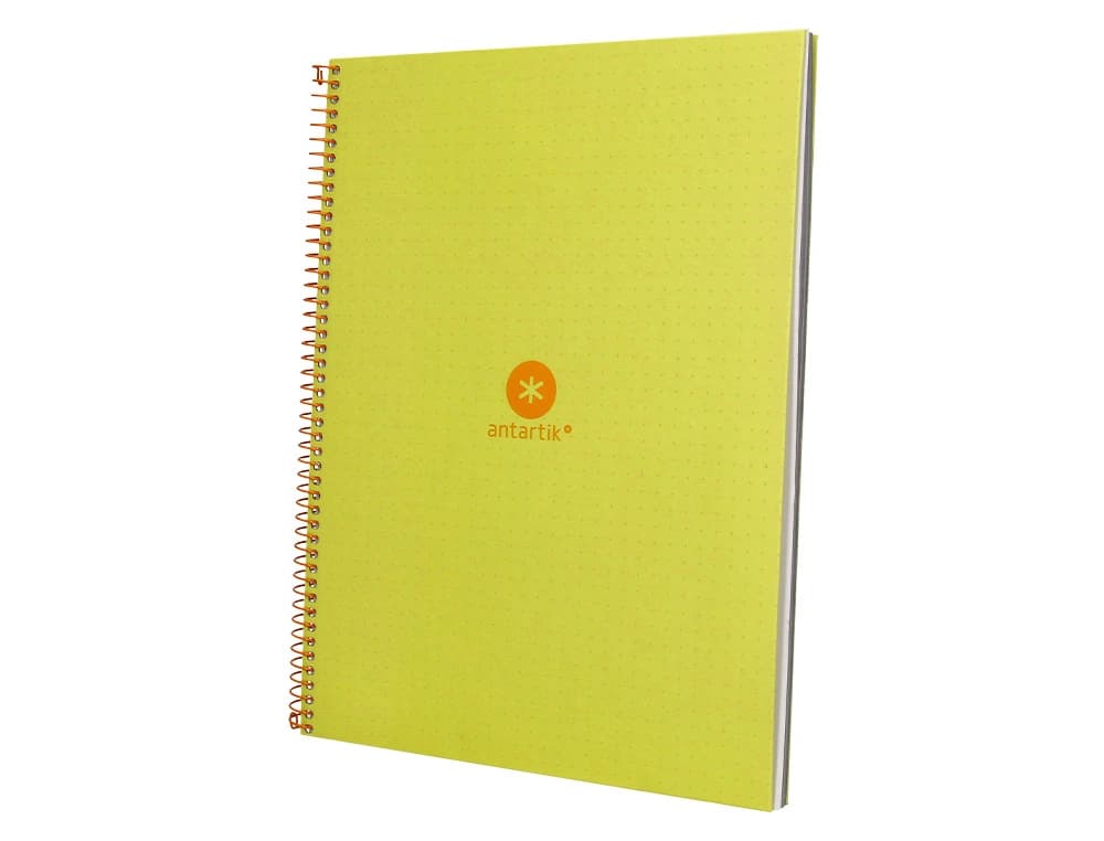 Cuaderno espiral a4 micro antartik dots tapa forrada 80h 90 gr rayado puntos 1 banda 4 taladros