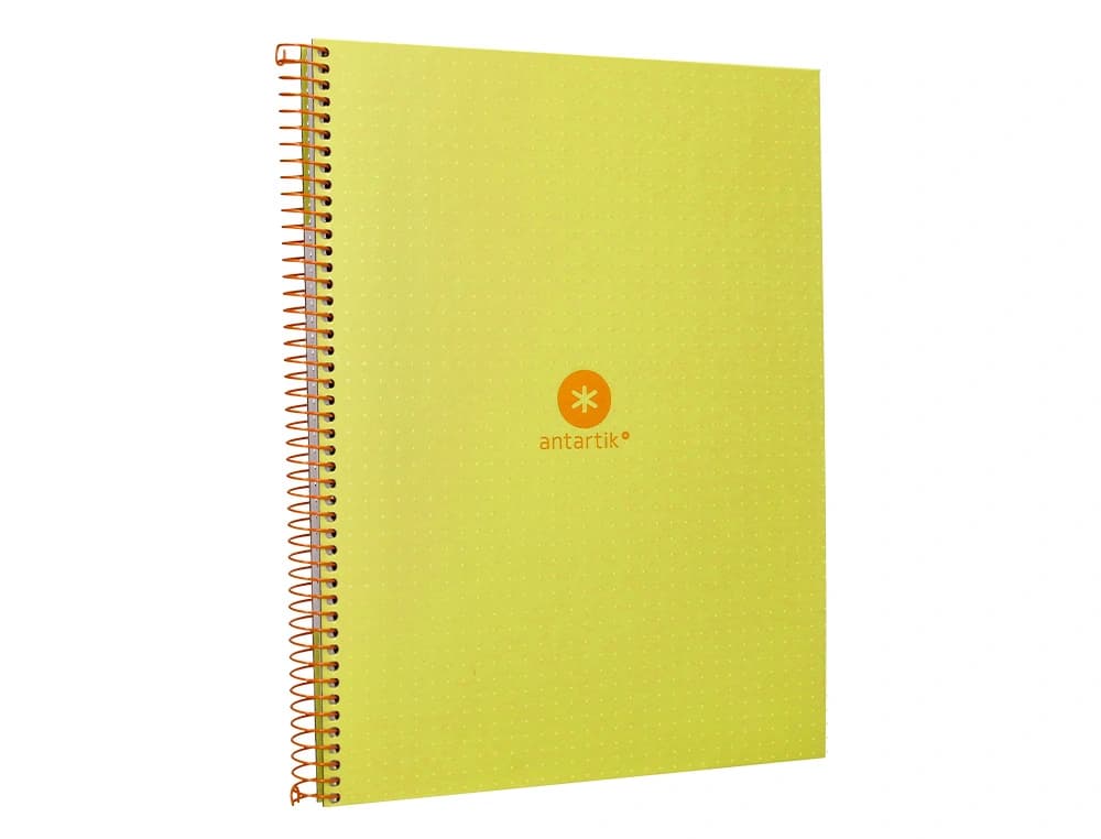 Cuaderno espiral a4 micro antartik dots tapa forrada 80h 90 gr rayado puntos 1 banda 4 taladros