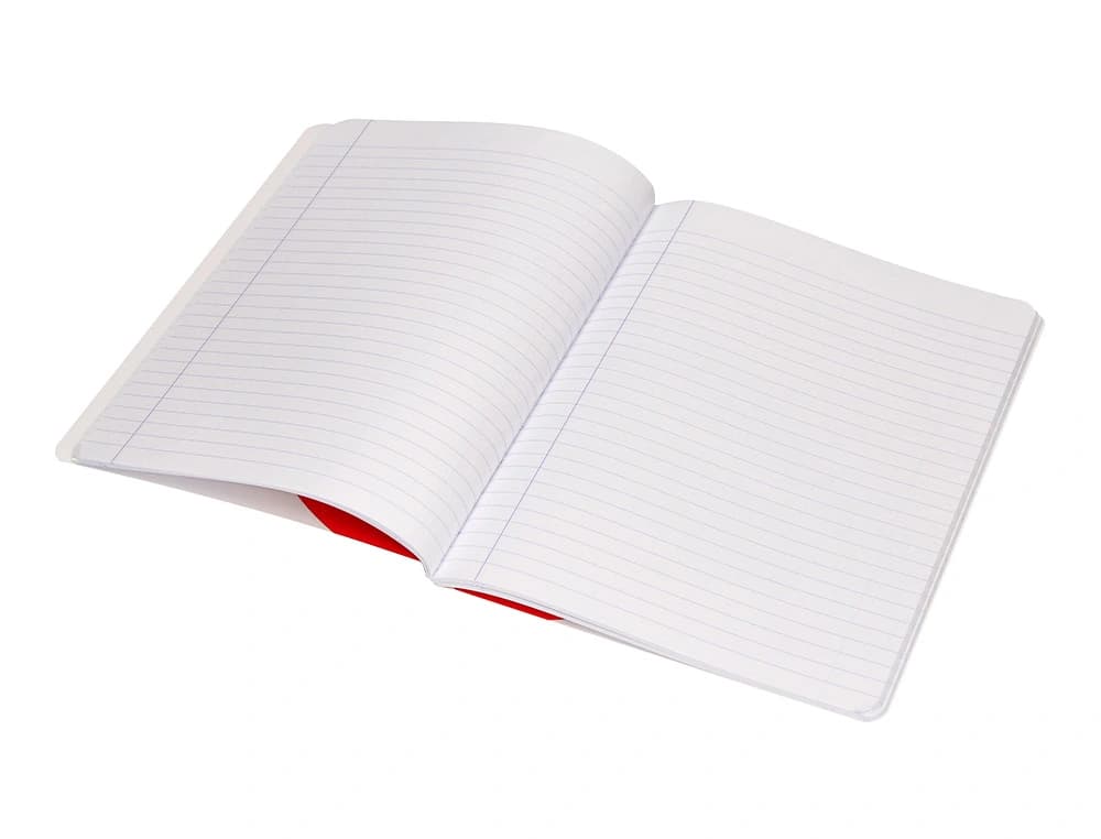 Libreta antartik a5+ plus cosida 48 hojas 90gr rayado horizontal con margen 6 colores surtidos