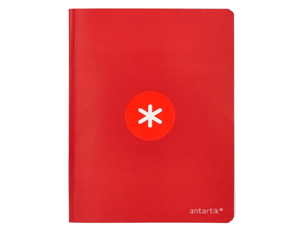 Libreta antartik a5+ plus cosida 48 hojas 90gr rayado horizontal con margen 6 colores surtidos