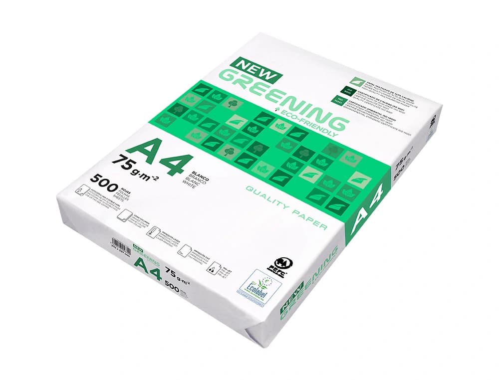 Papel fotocopiadora greening paquete de 500 hojas