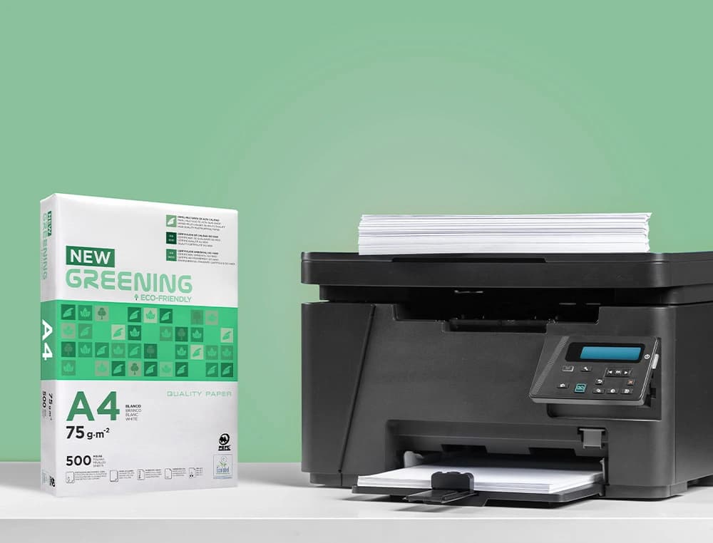 Papel fotocopiadora greening paquete de 500 hojas