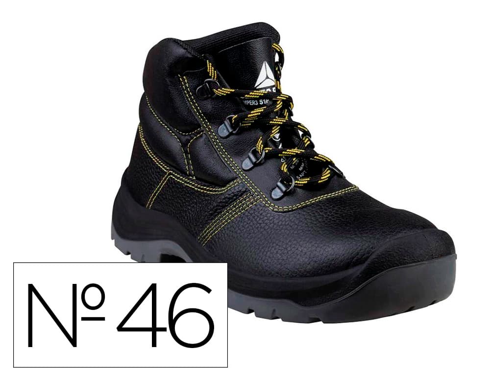 Deltaplus Botas deltaplus de seguridad piel crupon pigmentada suela pu bi-densidad color negro talla 46