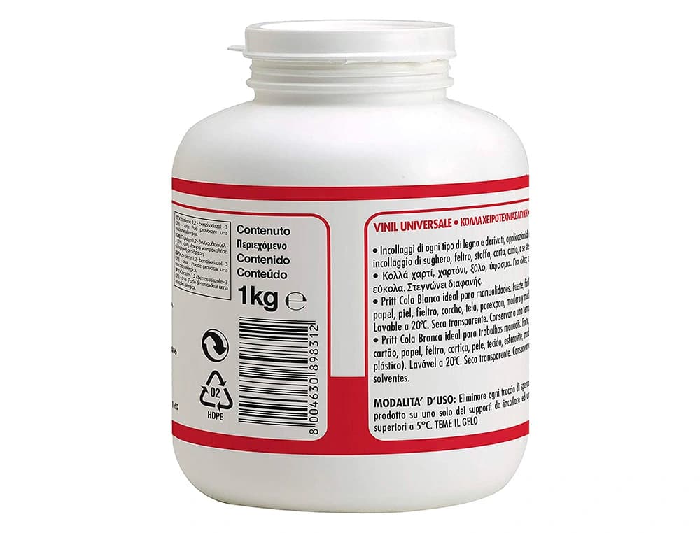 Pegamento cola vinilica pritt blanca bote de 1000 gr