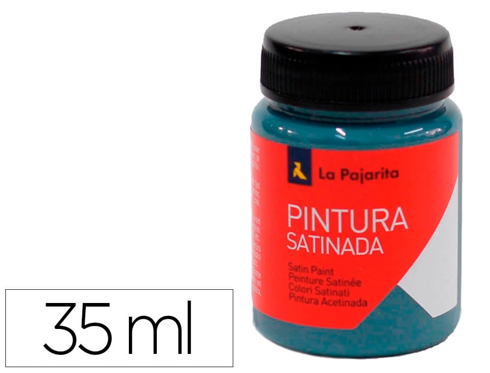 La pajarita Pintura latex la pajarita satinada l-34 bote 35 ml azul metal