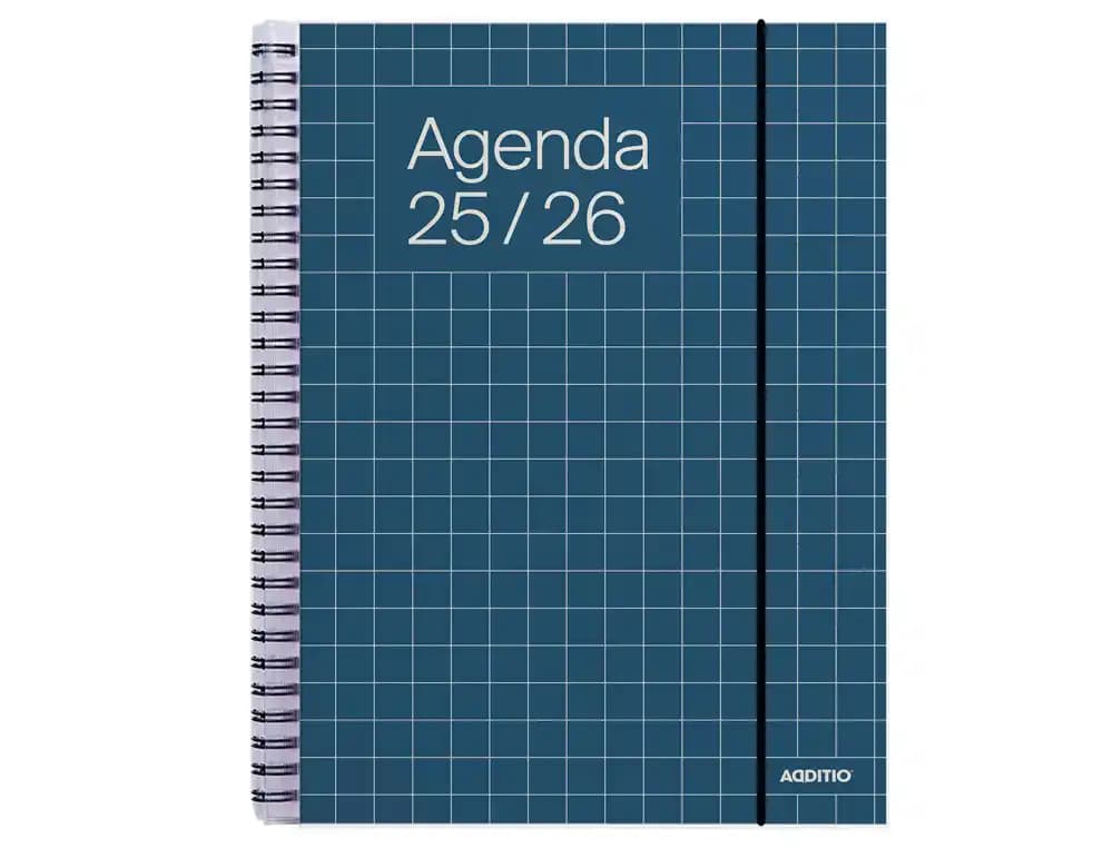 Additio Agenda escolar Additio Universal, semana vista, 16,5 × 21,5 cm, +16 años, colores surtidos