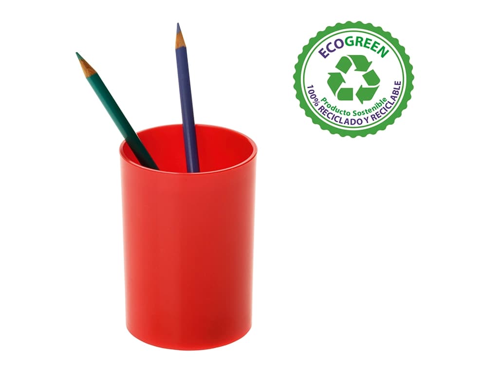 Cubilete portalapices archivo 2000 pastel opaco plastico 100% reciclado diametro 75 mm alto 105 mm