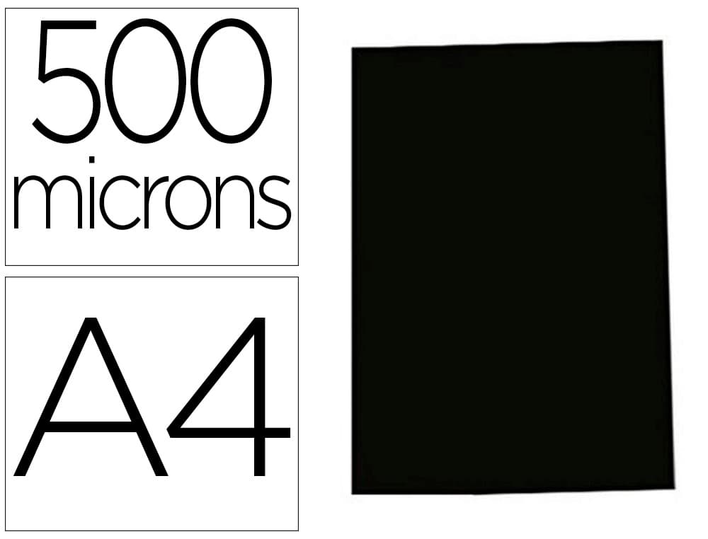 Gbc Tapa de encuadernacion gbg polipropileno polycover opaca 500 mc din a4 color negro pack de 100 unidades