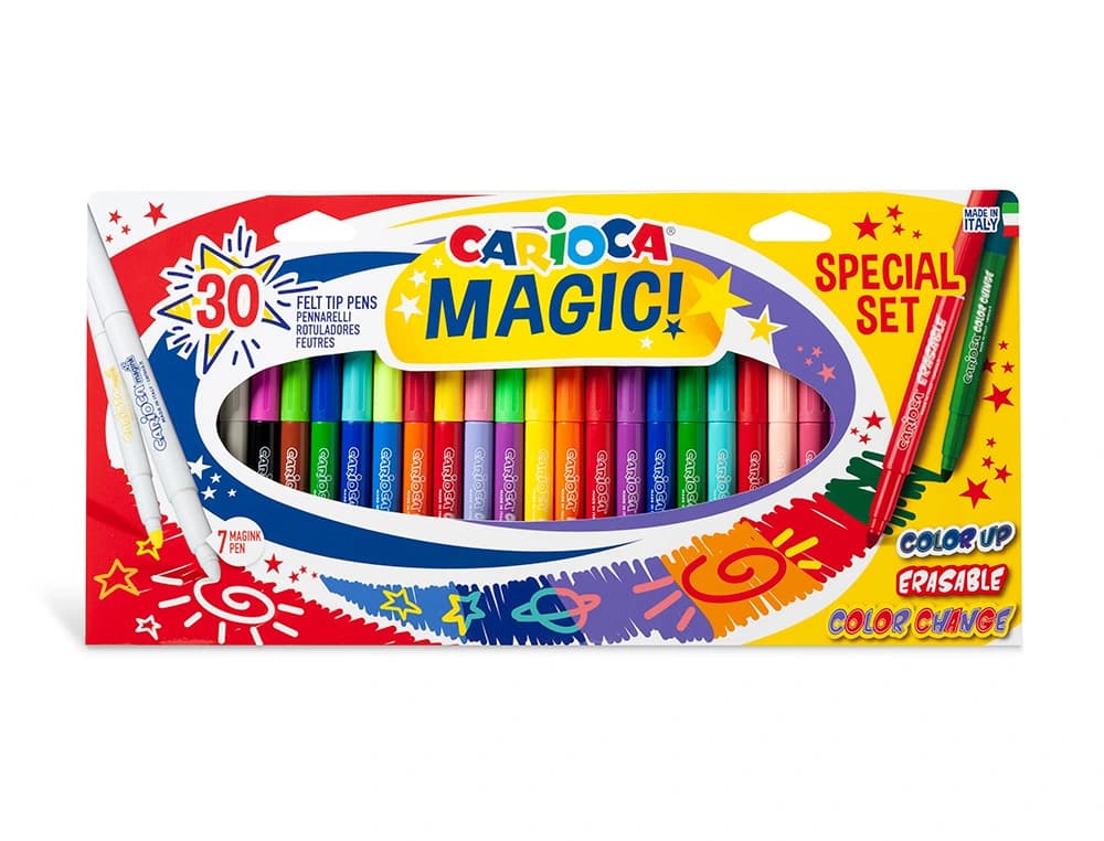 Rotulador carioca magic markers special set caja 30 unidades colores surtidos
