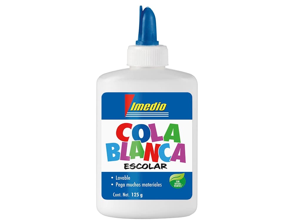 Pegamento cola blanca imedio escolar lavable bote de 125 gr