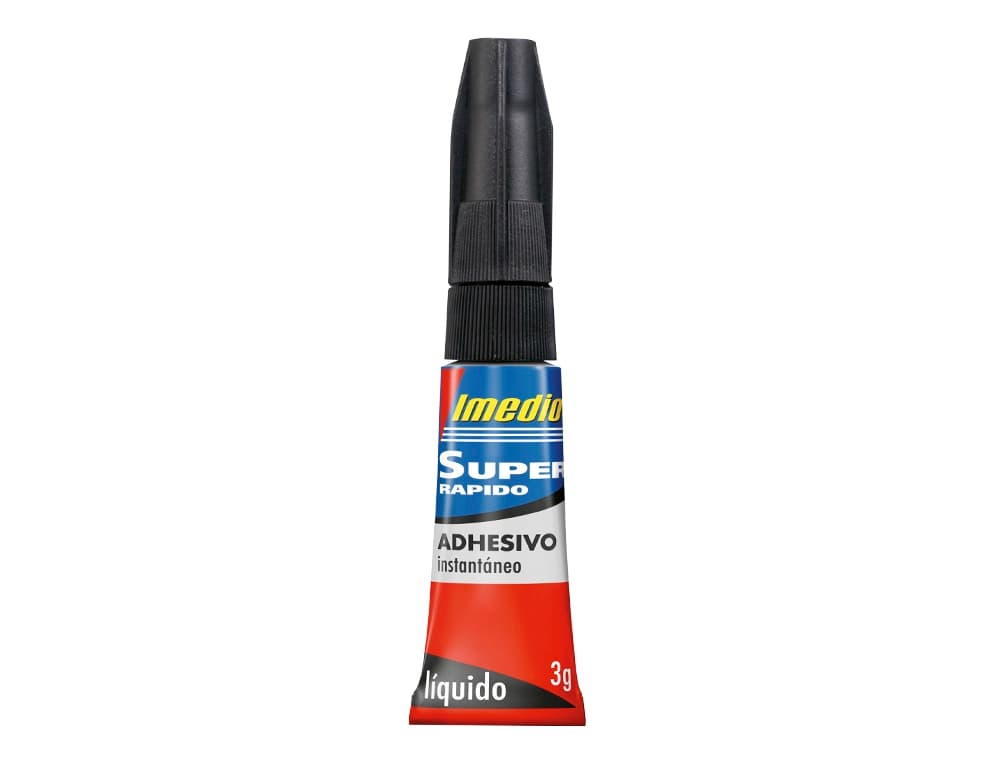 Pegamento imedio super rapido adhesivo instantaneo bote de 3 gr