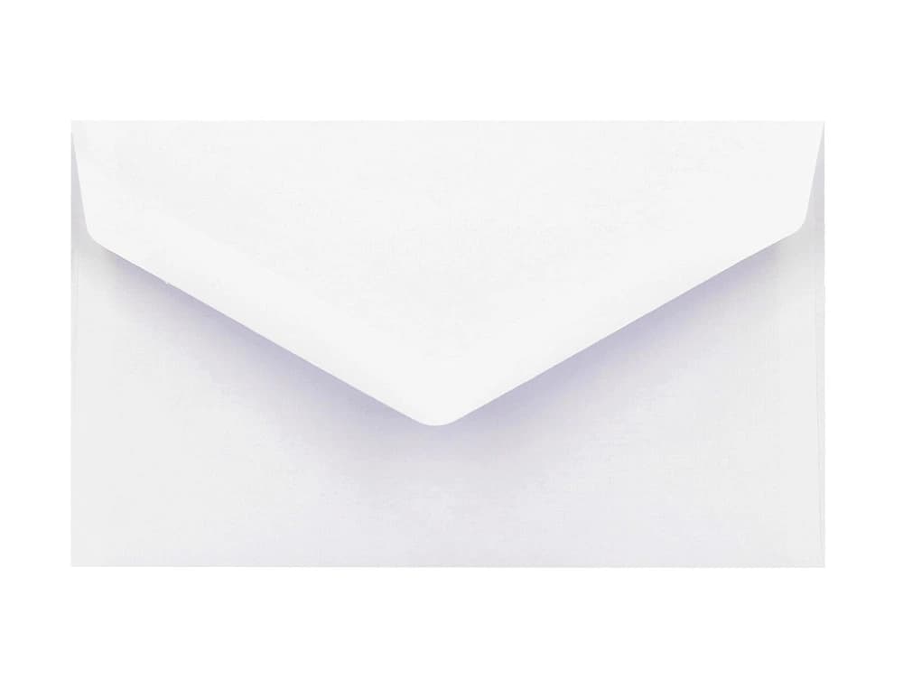 Sobre liderpapel blanco con fondo 95x162 mm engomado solapa de pico caja de 500 unidades