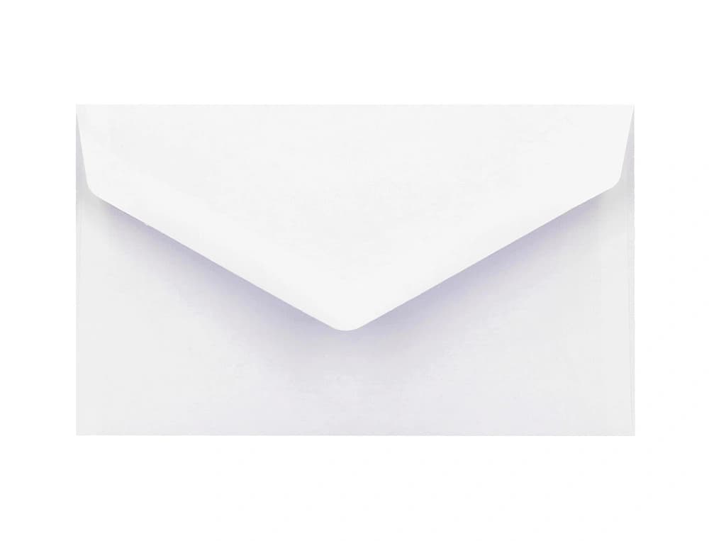 Sobre liderpapel blanco con fondo 95x162 mm engomado solapa de pico paquete de 25 unidades