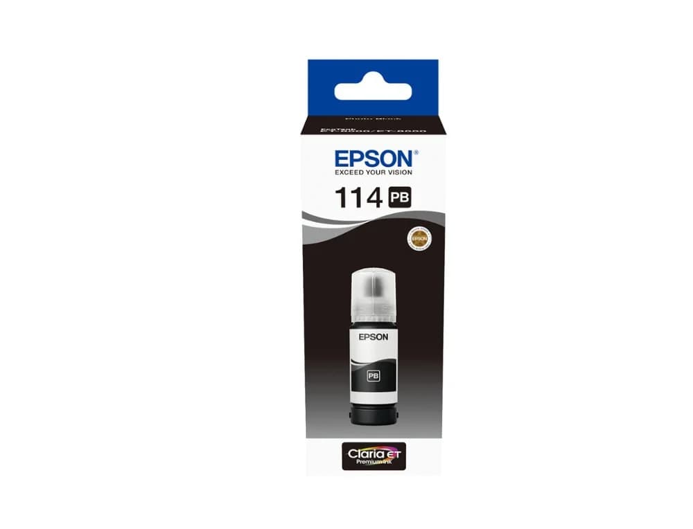 Tinta epson t114 eco tank et-8500 / 8550 negro photo botella 70 ml
