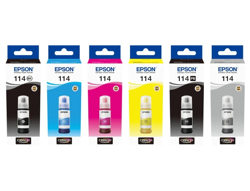 Tinta epson t114 eco tank et-8500 / 8550 negro photo botella 70 ml