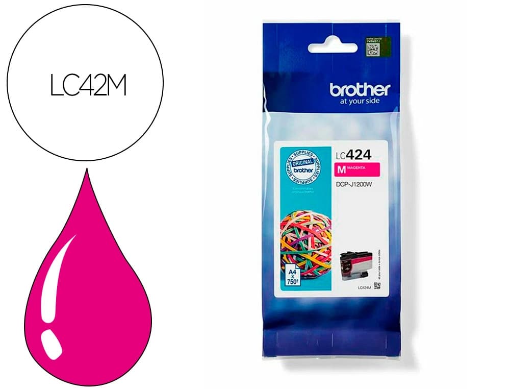 Brother Ink-jet brother lc424 dcp-1200w magenta 750 paginas