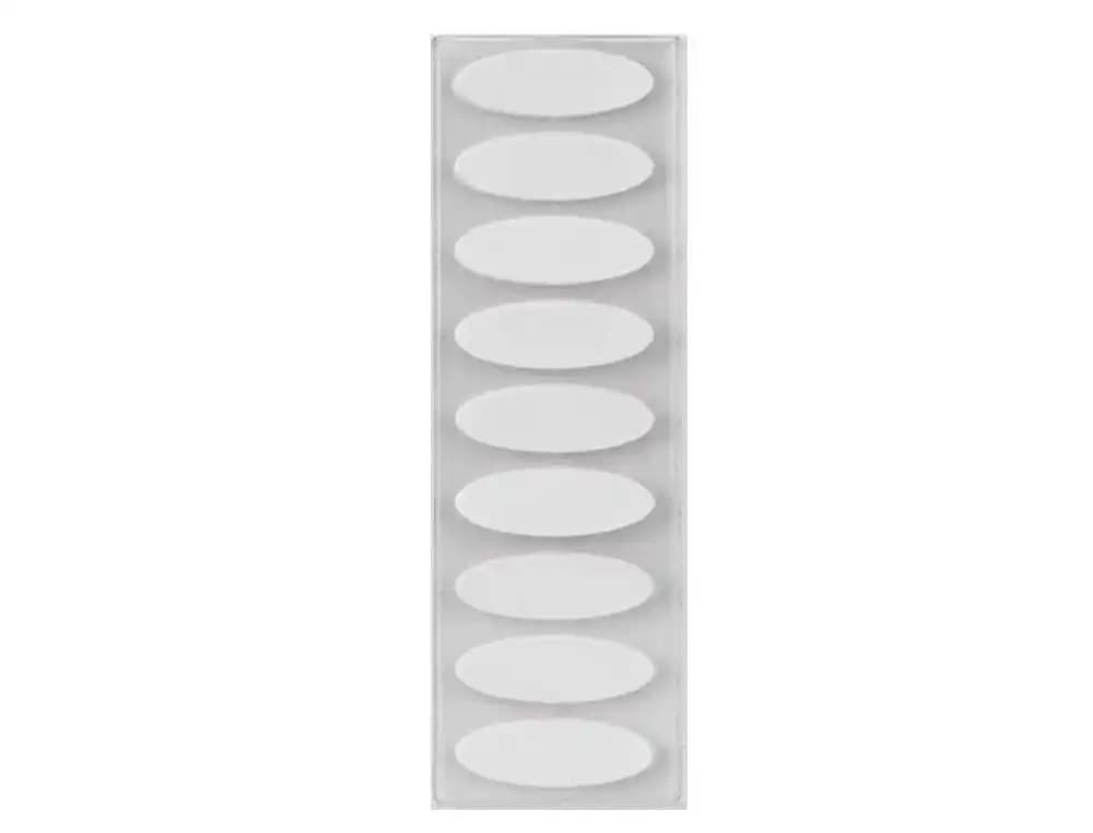 Velcro autoadhesivo ovalado liderpapel blanco 35x12 mm blister de 18 unidades