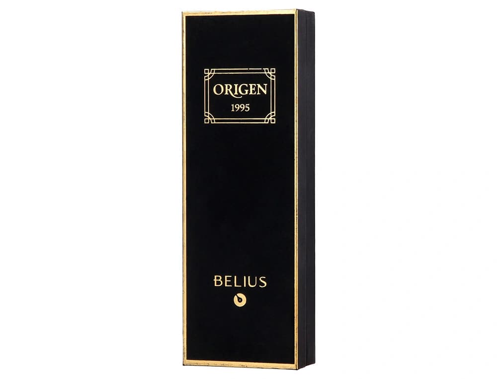 Roller belius origen 1995 aluminio textura cepillada color negro tinta negra caja de diseño