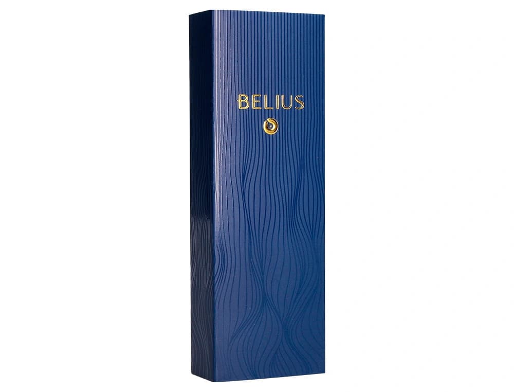 Boligrafo belius neptuno aluminio textura wavy caja de diseño