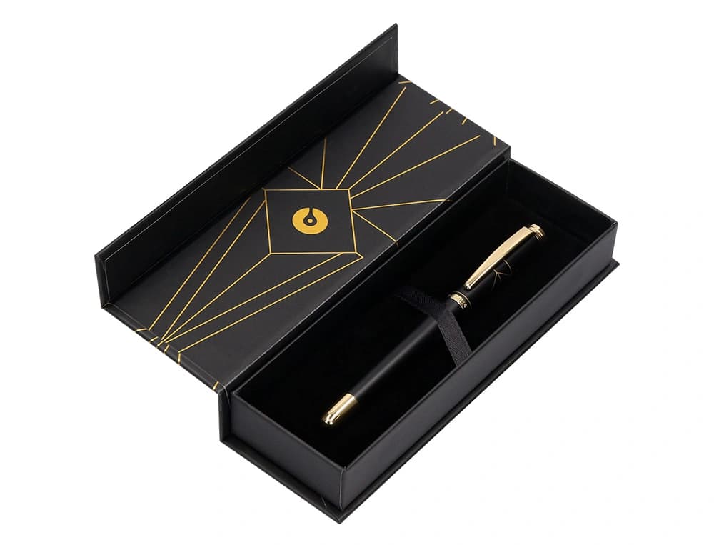 Boligrafo belius soiree aluminio color art deco y caja de diseño