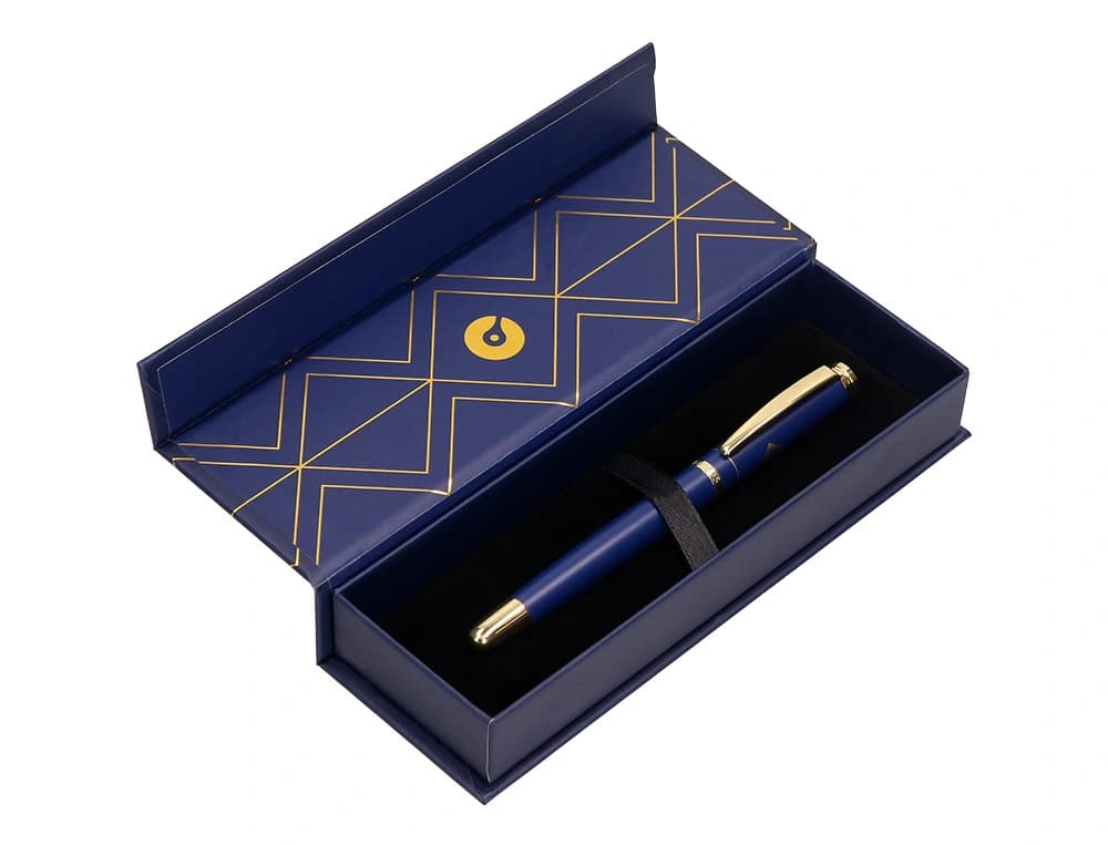 Boligrafo belius soiree aluminio color art deco y caja de diseño
