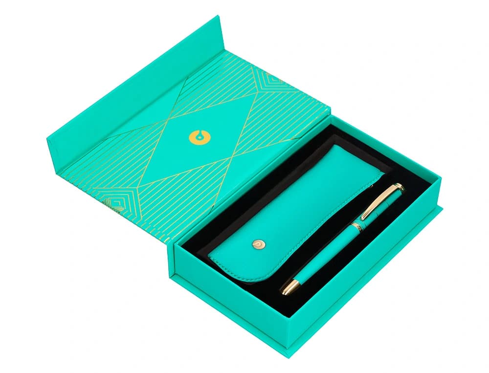 Boligrafo y estuche belius soiree color art deco y caja de diseño