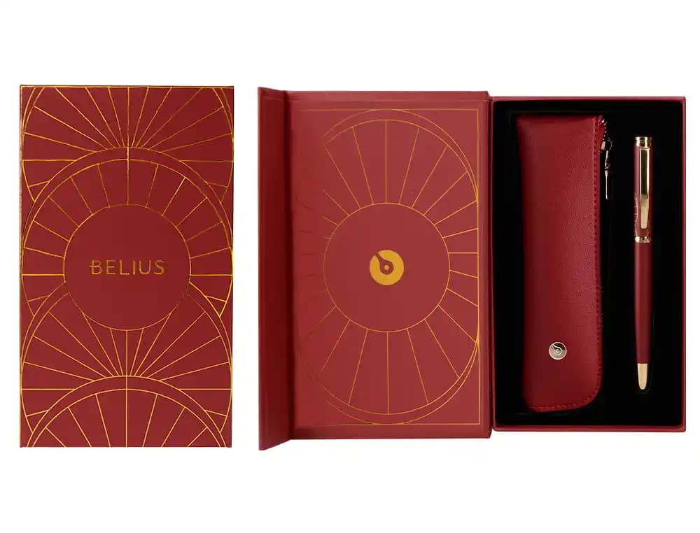 Boligrafo y estuche belius soiree color art deco y caja de diseño