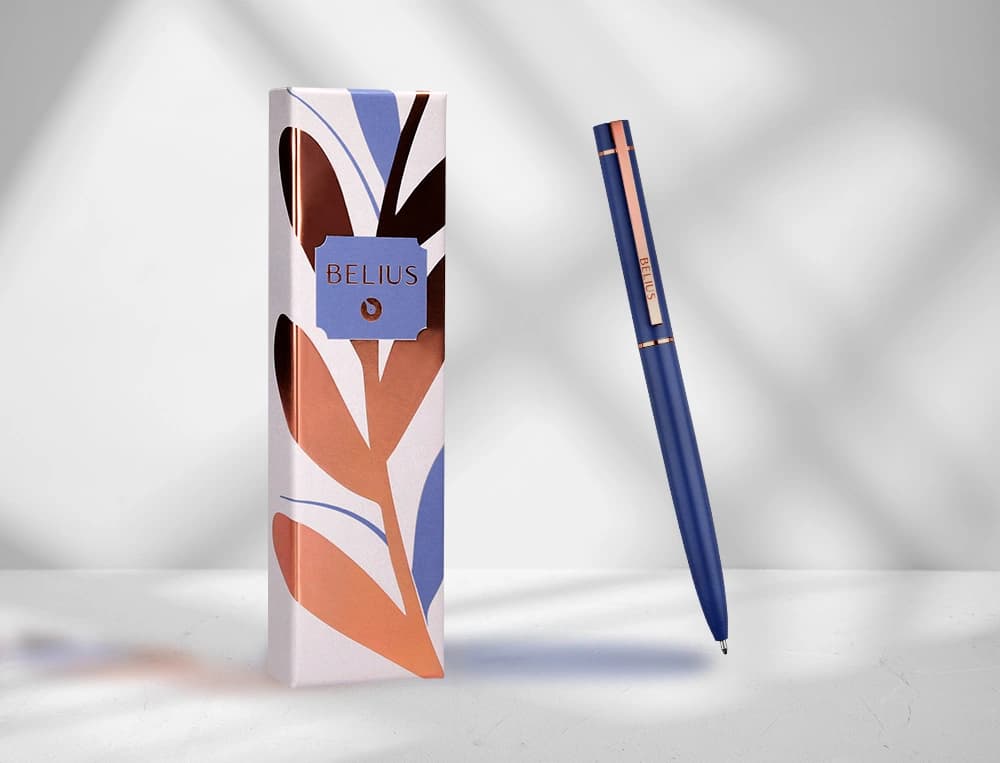 Boligrafo belius rose aluminio caja de diseño