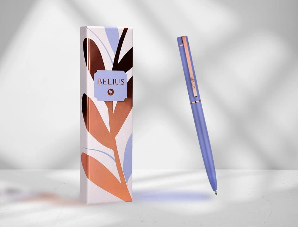 Boligrafo belius rose aluminio caja de diseño