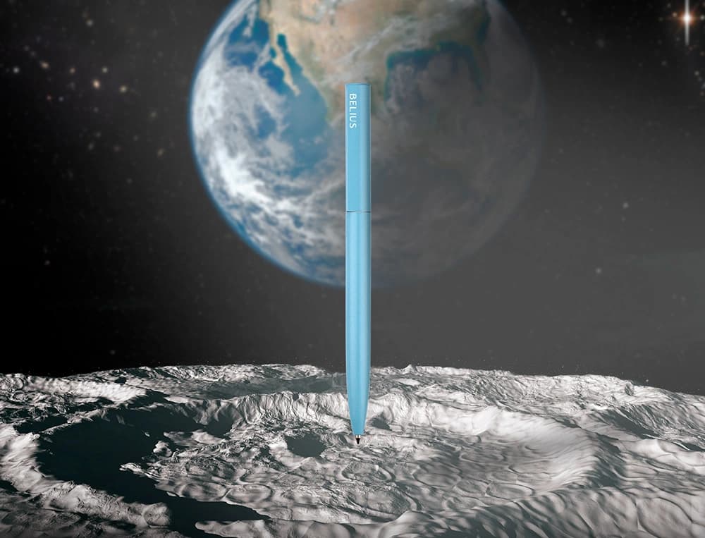 Boligrafo belius rocket b aluminio color minimalista caja cilindrica