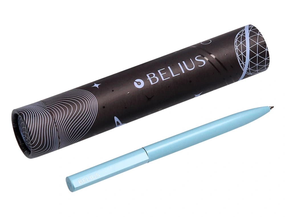 Boligrafo belius rocket b aluminio color minimalista caja cilindrica