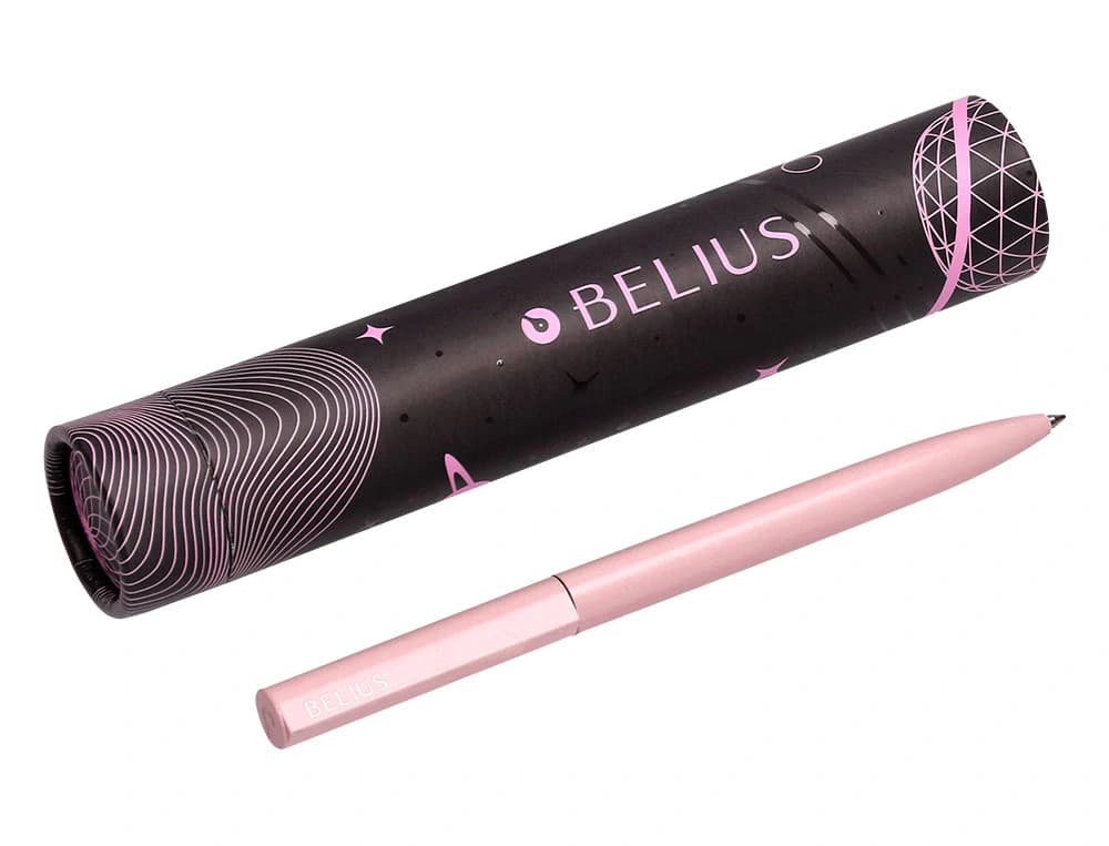 Boligrafo belius rocket b aluminio color minimalista caja cilindrica