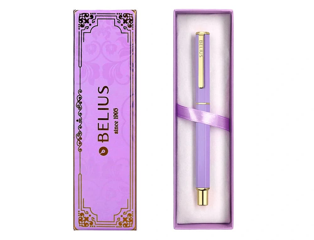 Boligrafo belius macaron bliss forma hexagonal y caja de diseño