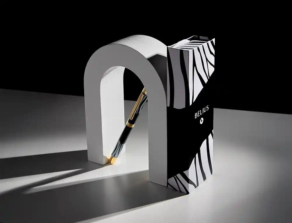 Boligrafo belius dualita cuerpo caja de diseño
