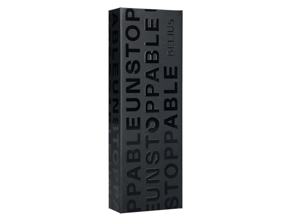 Roller belius unstoppable tinta negra caja de diseño