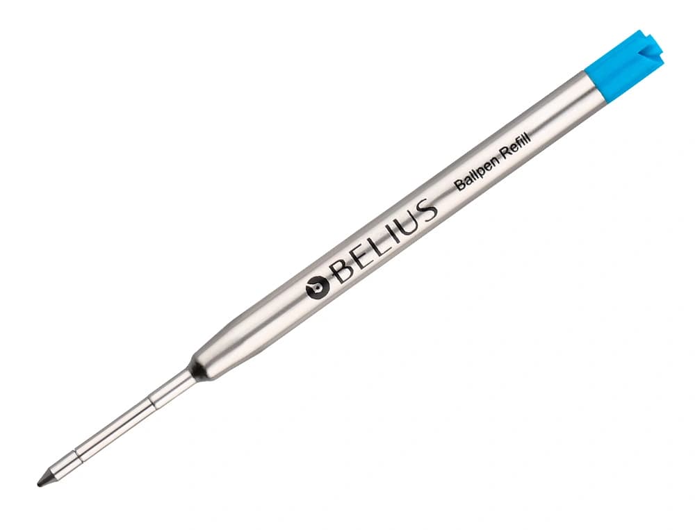 Recambio de bolígrafo Belius de punta media de 0,8 mm, caja de 3 unidades – Azul