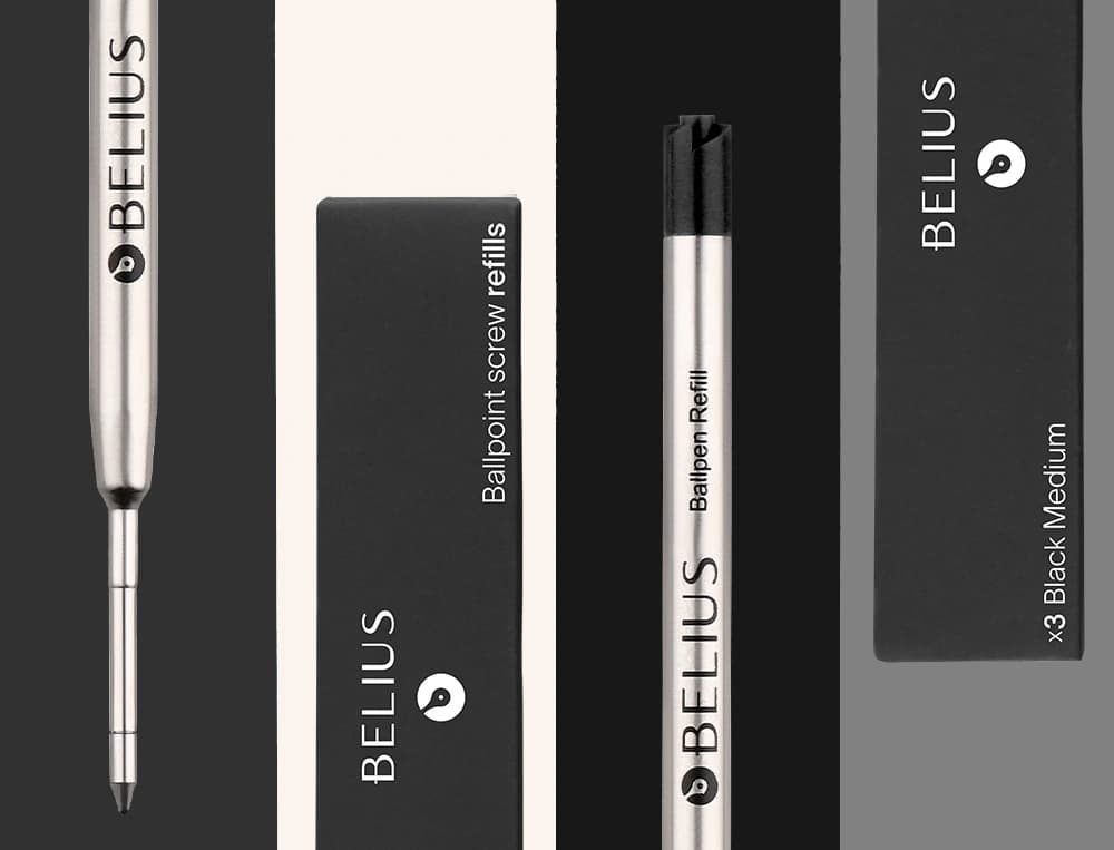 Recambio boligrafo belius 0,8 mm caja 3 unidades