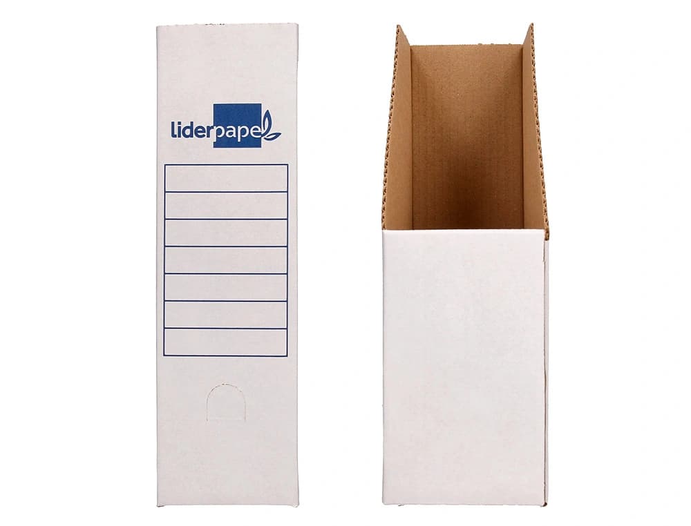 Revistero liderpapel ecouse carton 100% reciclado color blanco 256x100x335 mm