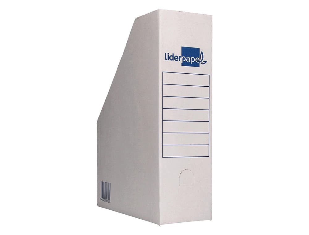 Revistero liderpapel ecouse carton 100% reciclado color blanco 256x100x335 mm