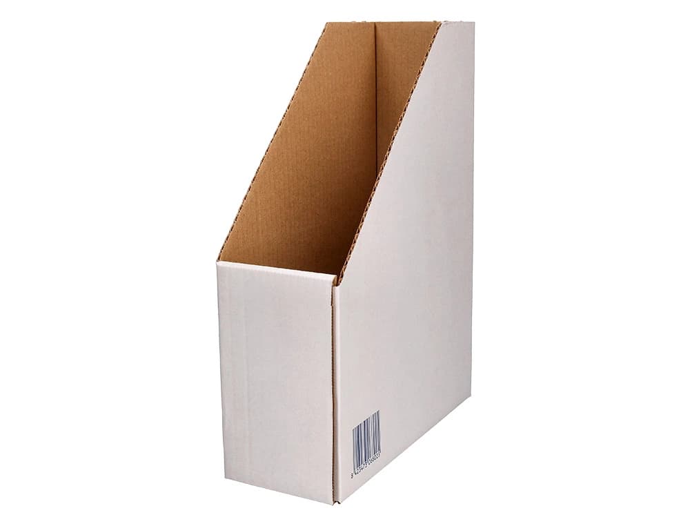 Revistero liderpapel ecouse carton 100% reciclado color blanco 256x100x335 mm