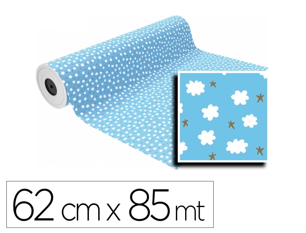 Basika Papel de regalo Basika IN1903-A bobina ancho 62 cm longitud 85 m peso 4 kg gramaje 60 g
