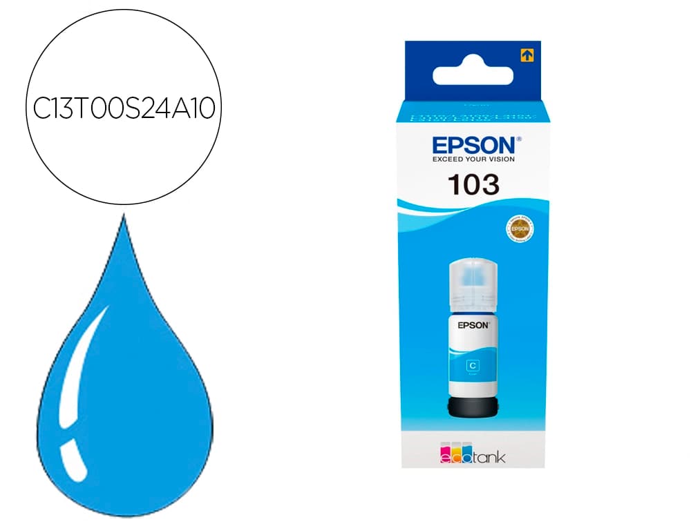 Epson Tinta epson ecotank 103 l3110/3150/3151/5190 botella de 65 ml