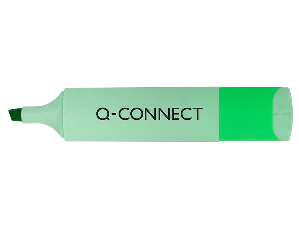 Rotulador q-connect fluorescente punta biselada estuche de sobremesa 23 unidades colores surtidos