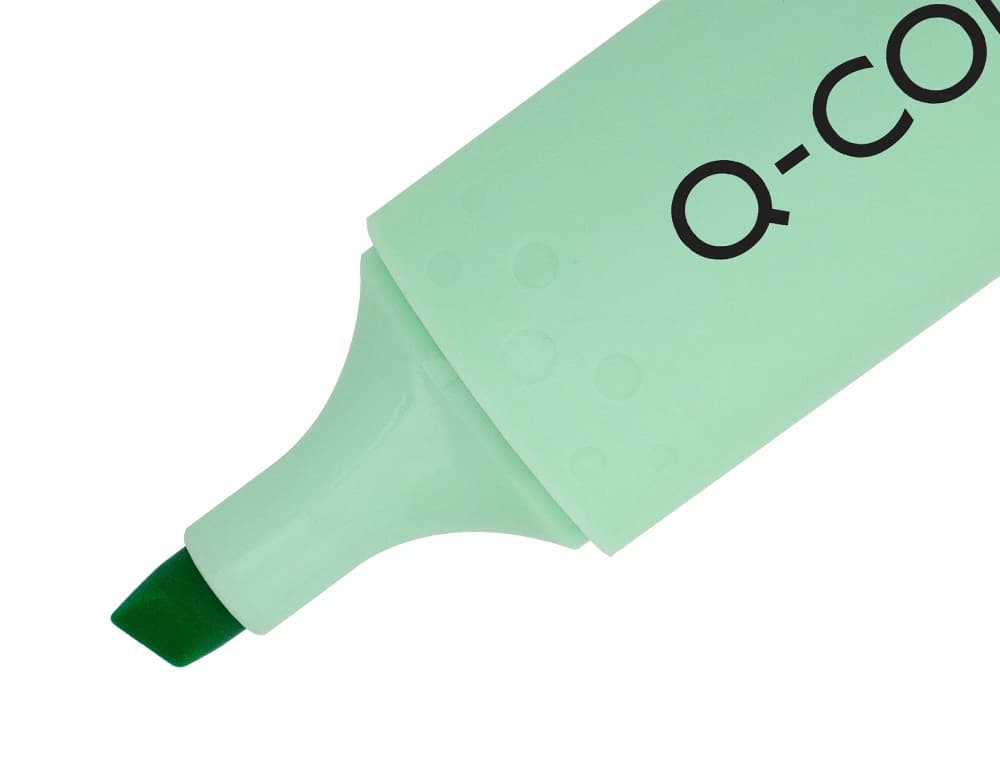 Rotulador q-connect fluorescente punta biselada estuche de sobremesa 23 unidades colores surtidos