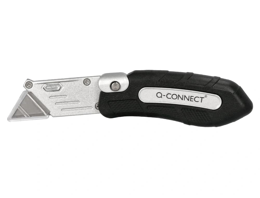 Cuter q-connect metalico ancho plegable con mango antideslizante cuchilla 19 mm xd-925 conclip blister 1 unidad