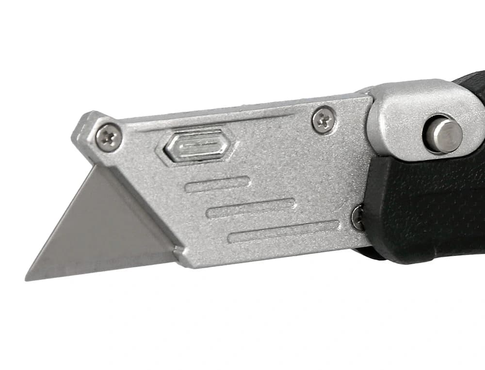 Cuter q-connect metalico ancho plegable con mango antideslizante cuchilla 19 mm xd-925 conclip blister 1 unidad