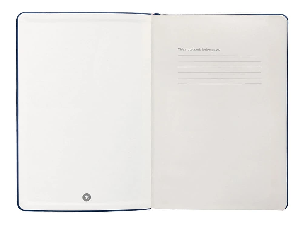 Cuaderno con gomilla antartik notes tapa dura hojas lisas azul marino 100 hojas 80 gr fsc