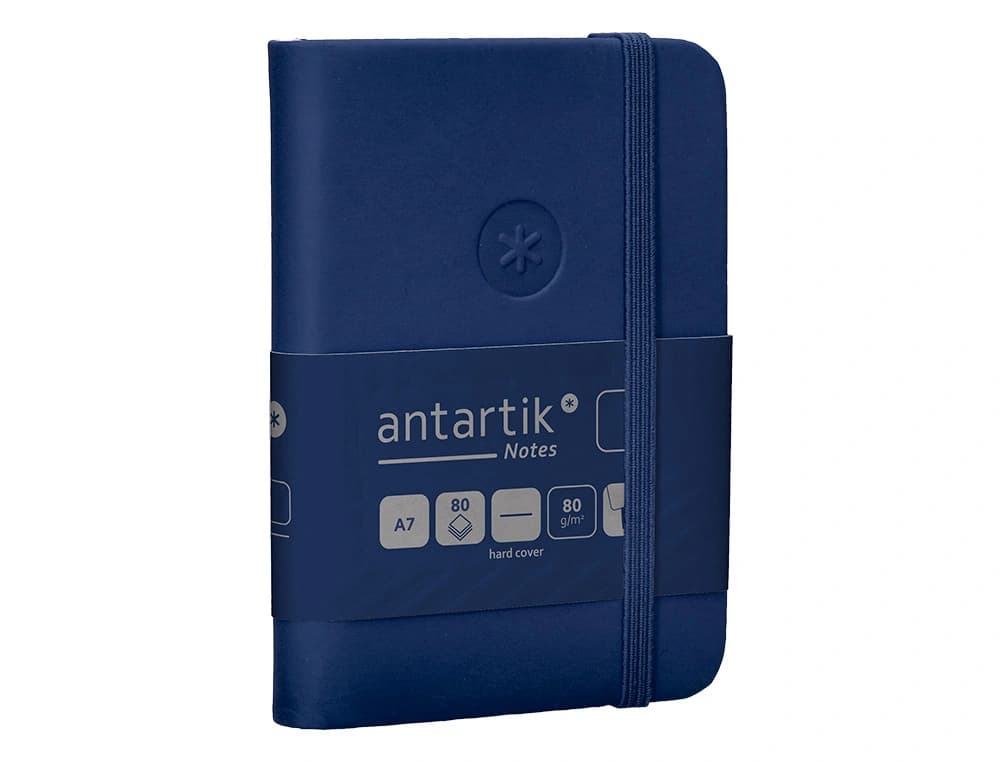 Cuaderno con gomilla antartik notes tapa dura a7 hojas lisas 80 hojas 80 gr fsc