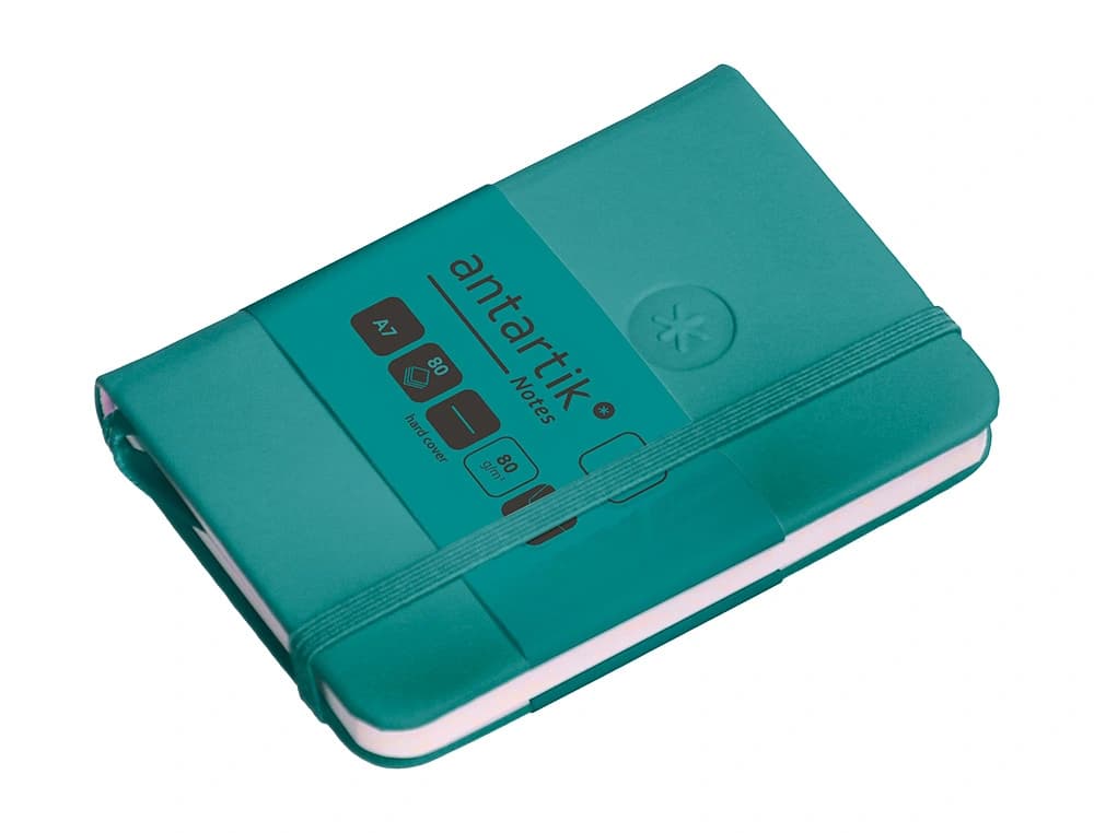 Cuaderno con gomilla antartik notes tapa dura a7 hojas lisas 80 hojas 80 gr fsc